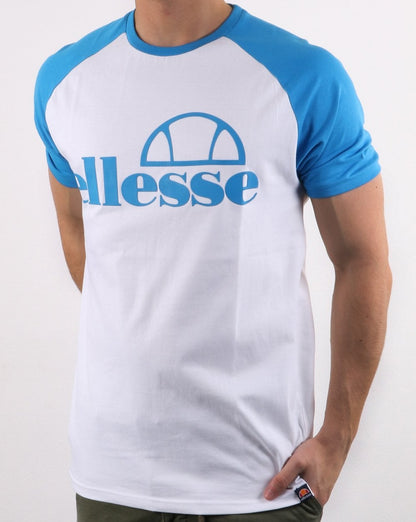 Ellesse Bold Raglan T-Shirt Weiß/Blau