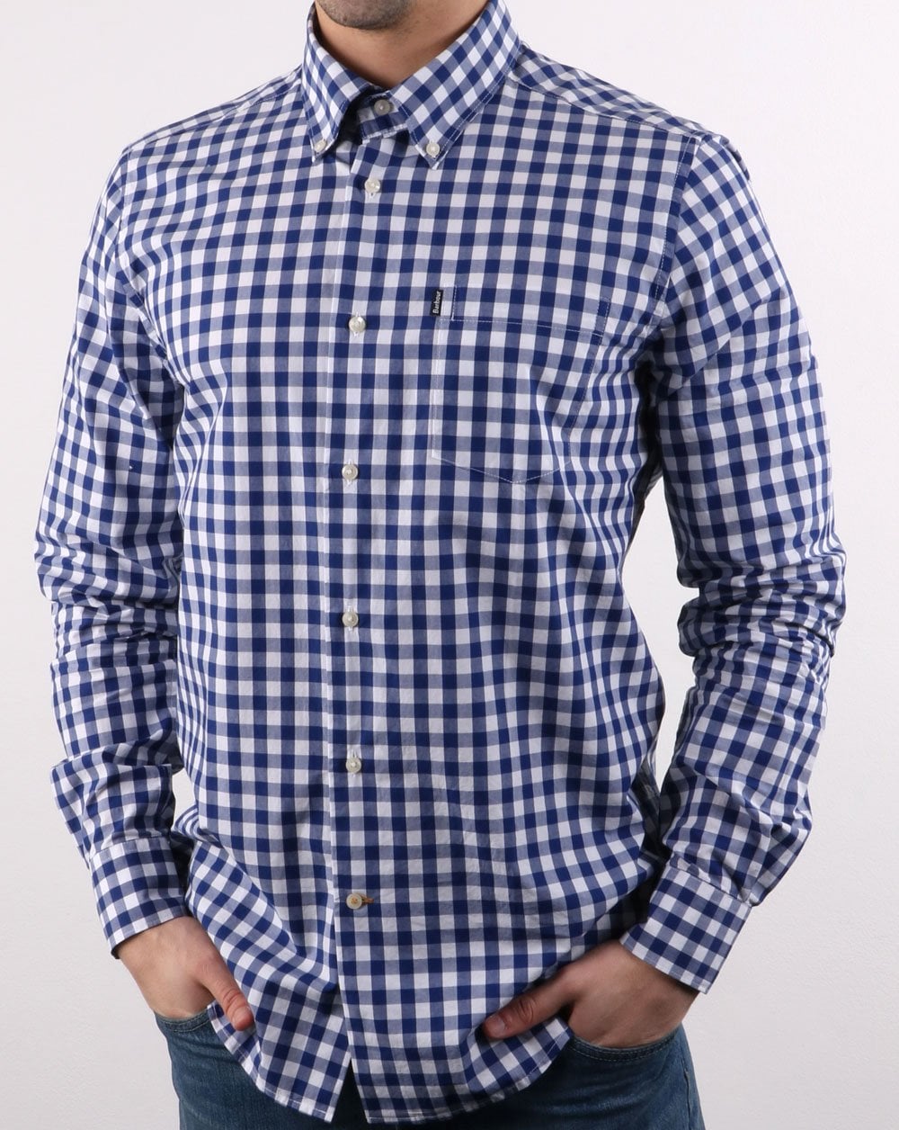 Barbour Gingham Shirt Inky Blue