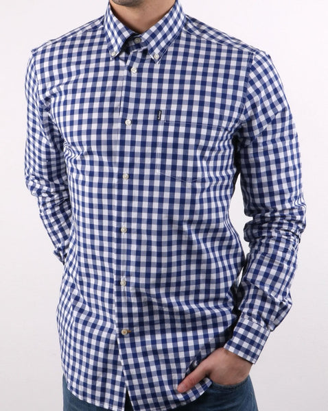 Barbour Gingham Shirt Inky Blue
