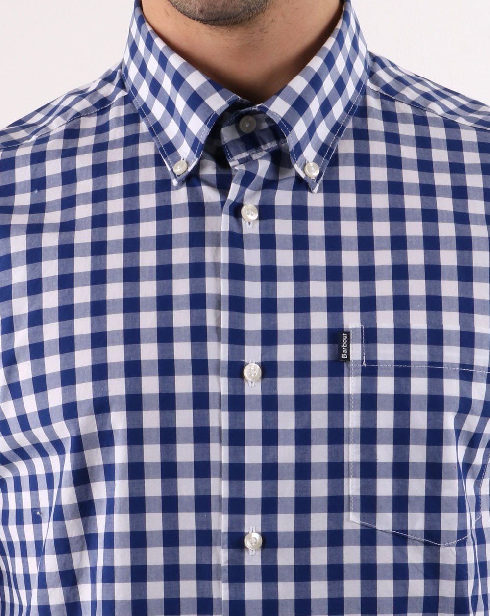 Barbour Gingham Shirt Inky Blue