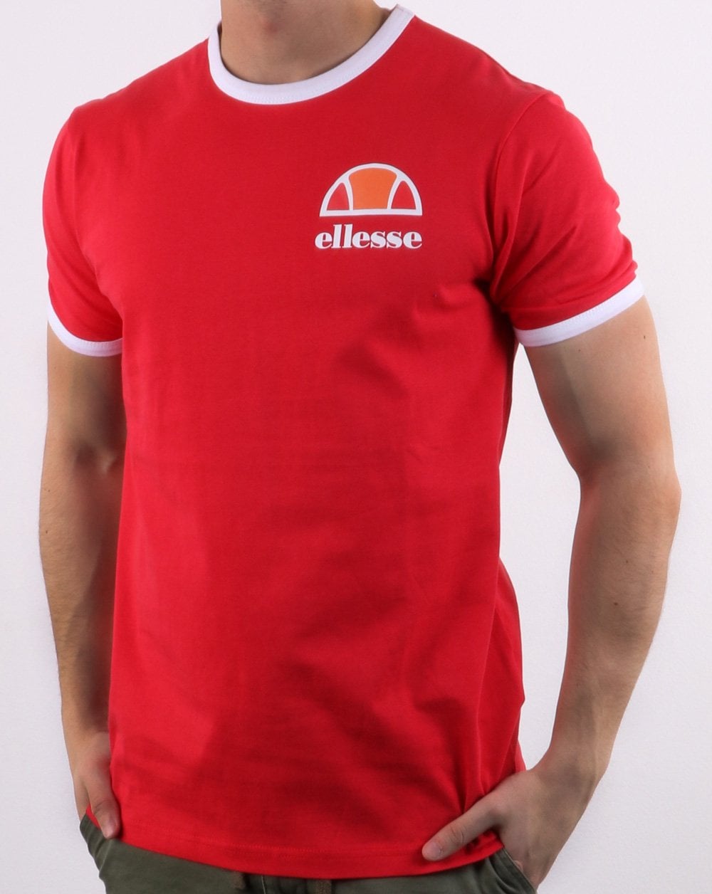 Ellesse Ringer T-Shirt Rot