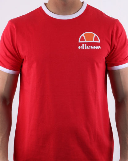 Ellesse Ringer T-Shirt Rot