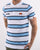 Ellesse Bold Stripe Polo Shirt White/Sky/Navy