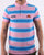 Ellesse Block Stripe Polo Shirt Pink / Blue