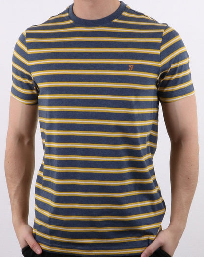 Farah House T-Shirt Blaumeliert/Senf