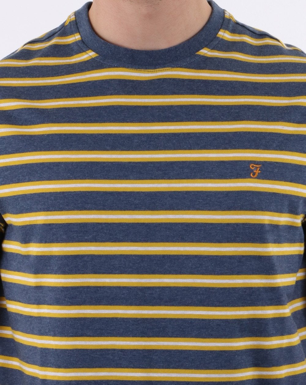 Farah House T-Shirt Blaumeliert/Senf