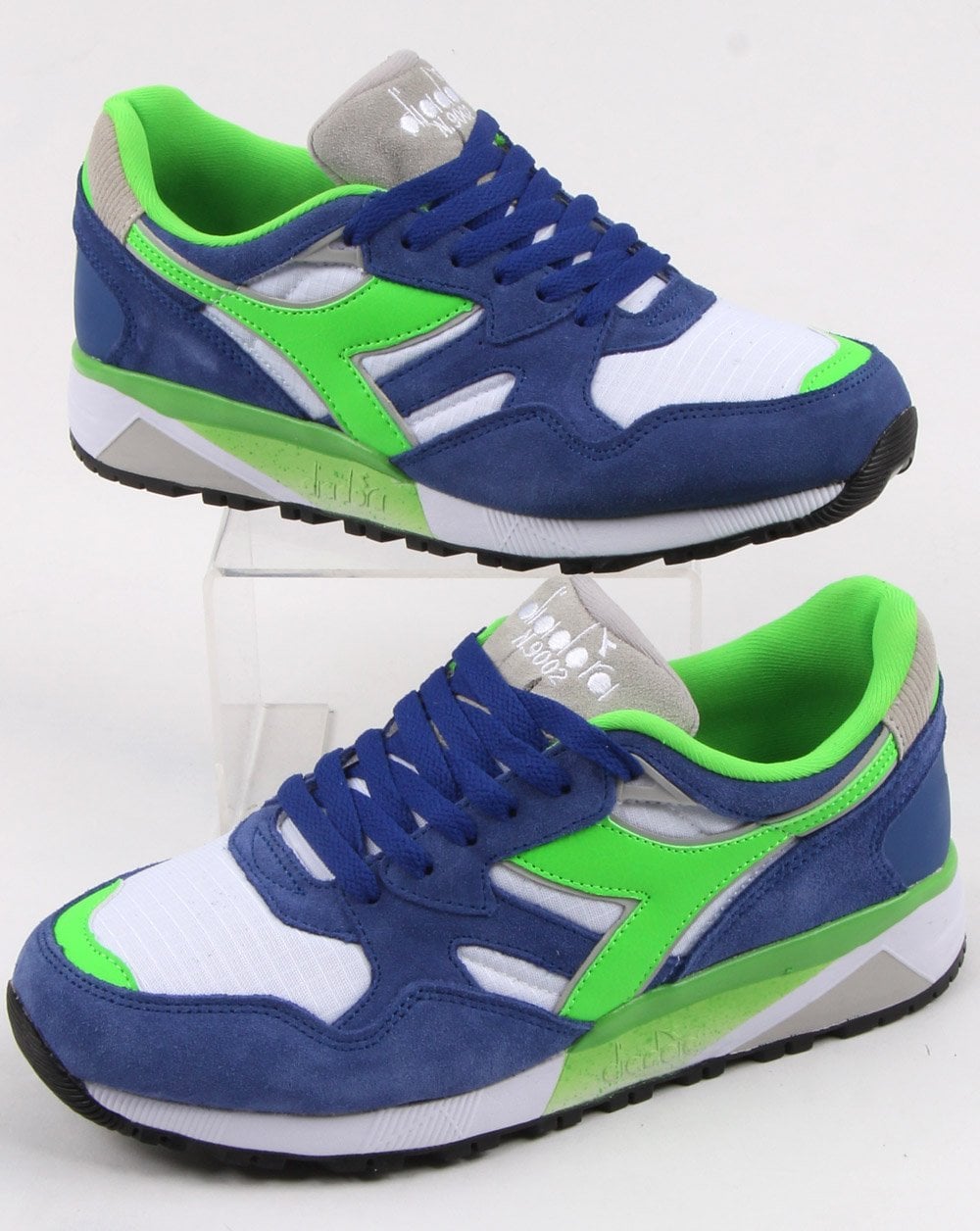 Diadora N9002 Trainers Imperial Blue/Green/white