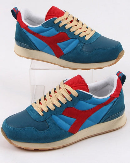 Diadora Camaro Vintage Sneakers Blau Perlmutt-Rot