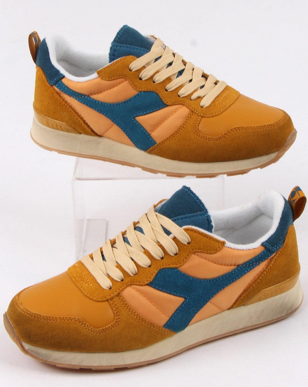 Diadora Camaro Vintage Sneakers Senfgelb-Blau