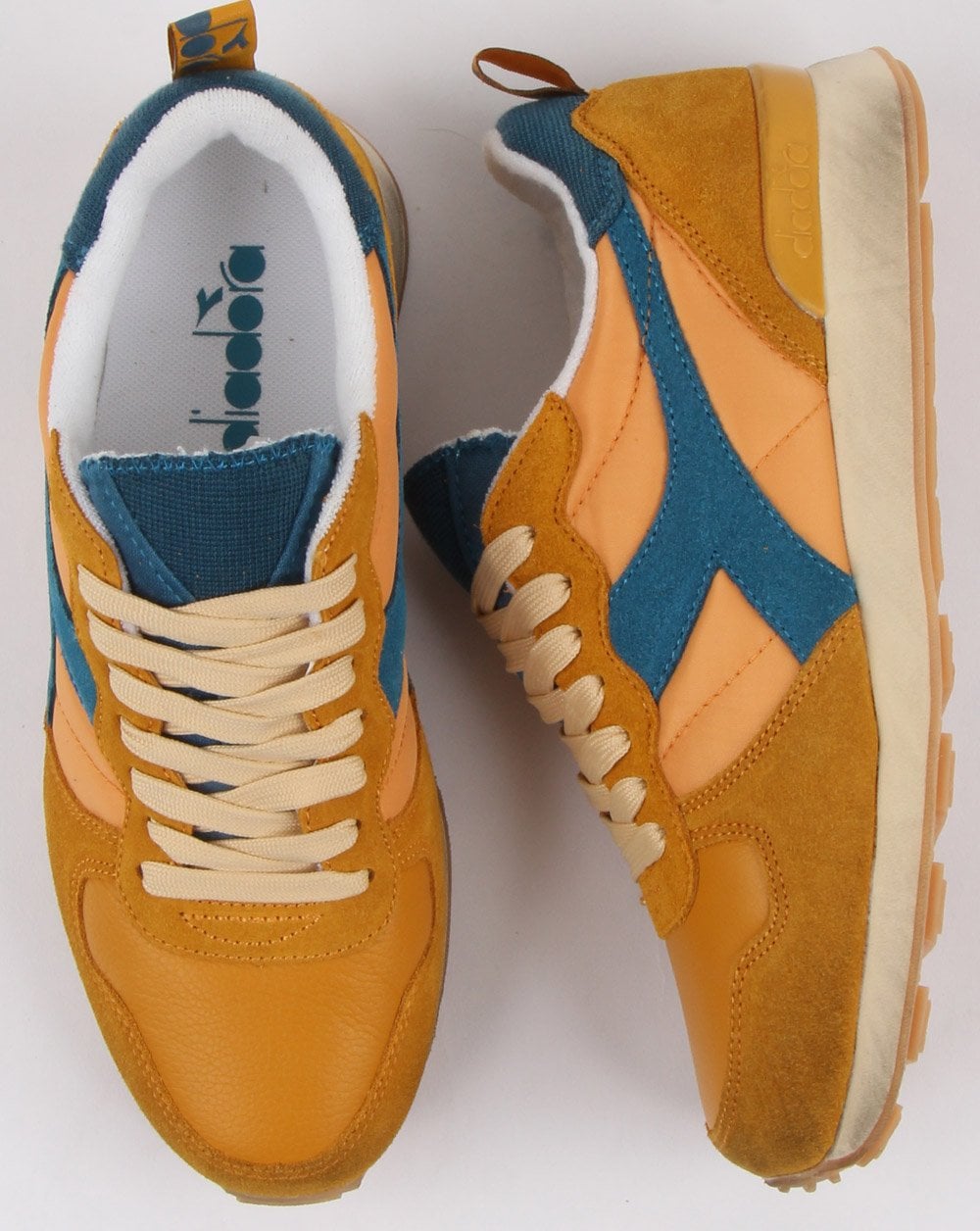 Diadora Camaro Vintage Sneakers Senfgelb-Blau