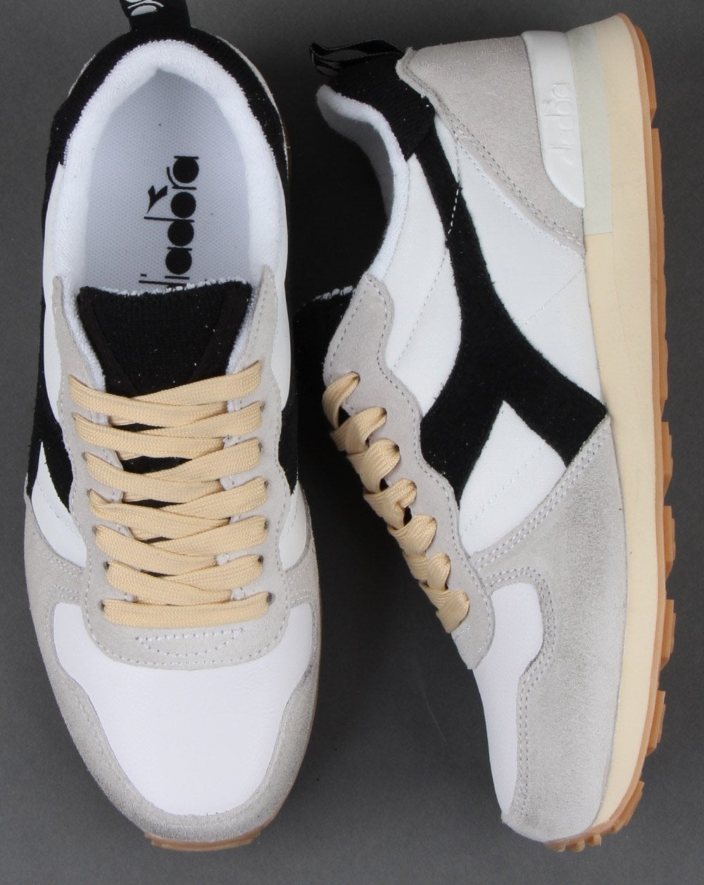 Diadora Camaro Used Look Vintage Trainers White/black