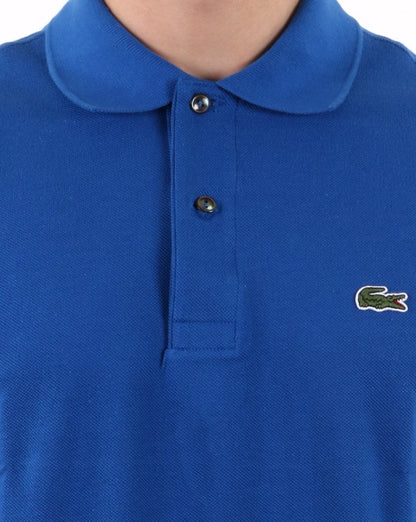 Lacoste – Klassisches Piqué-Poloshirt mit zwei Knöpfen, Blau