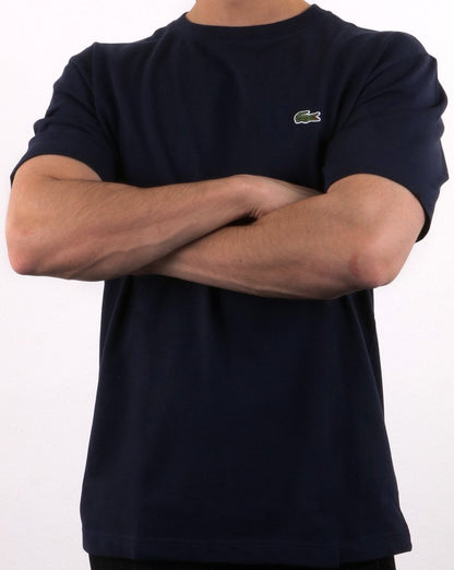 Lacoste Piqué-T-Shirt Marineblau