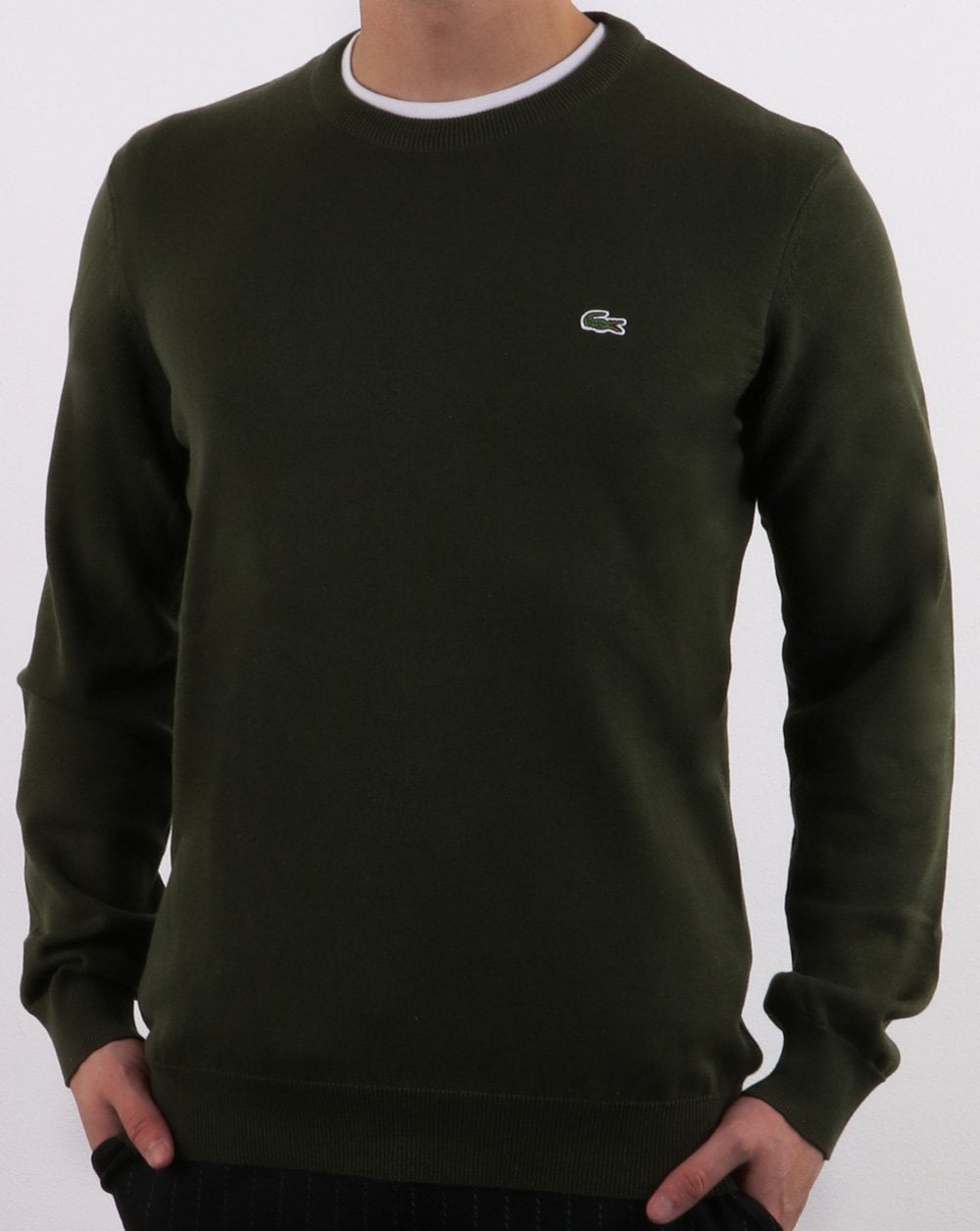Lacoste Crew Neck Jumper Olive Green