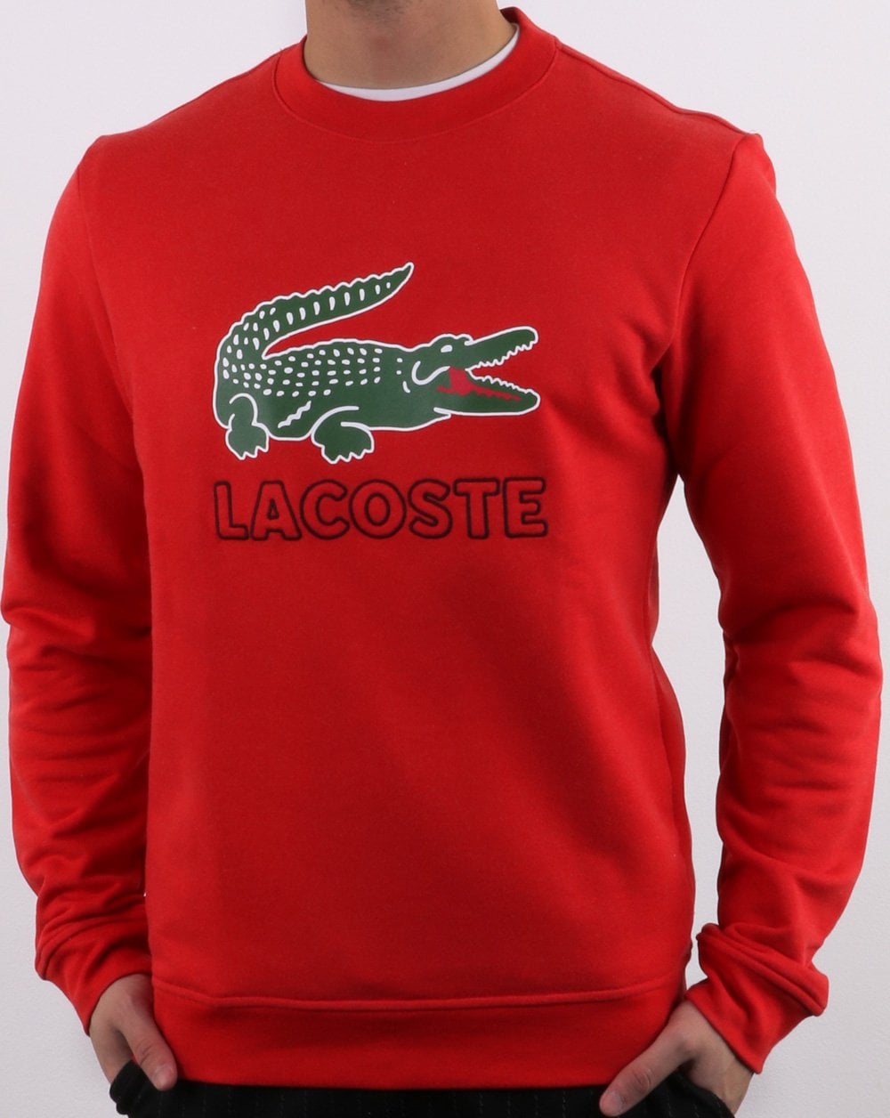 Lacoste Logo Sweatshirt Rot