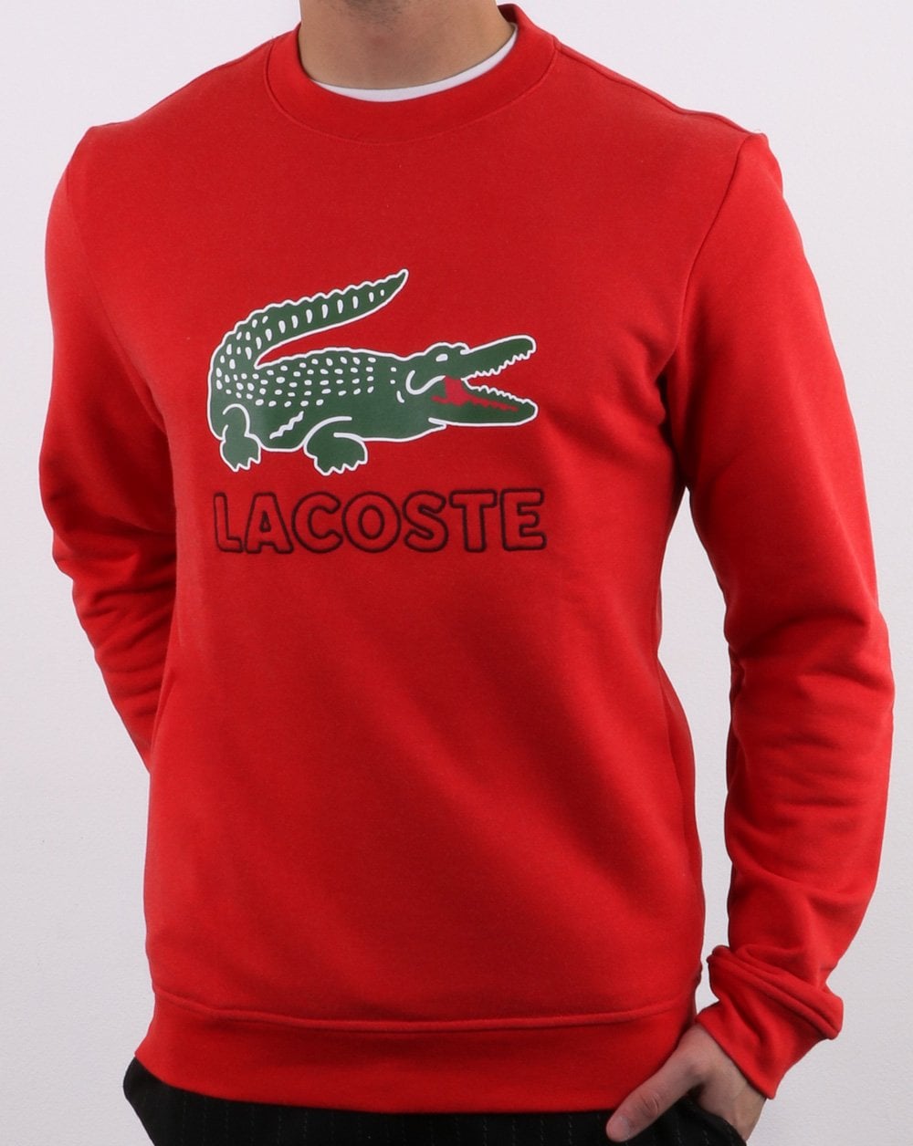 Lacoste Logo Sweatshirt Rot
