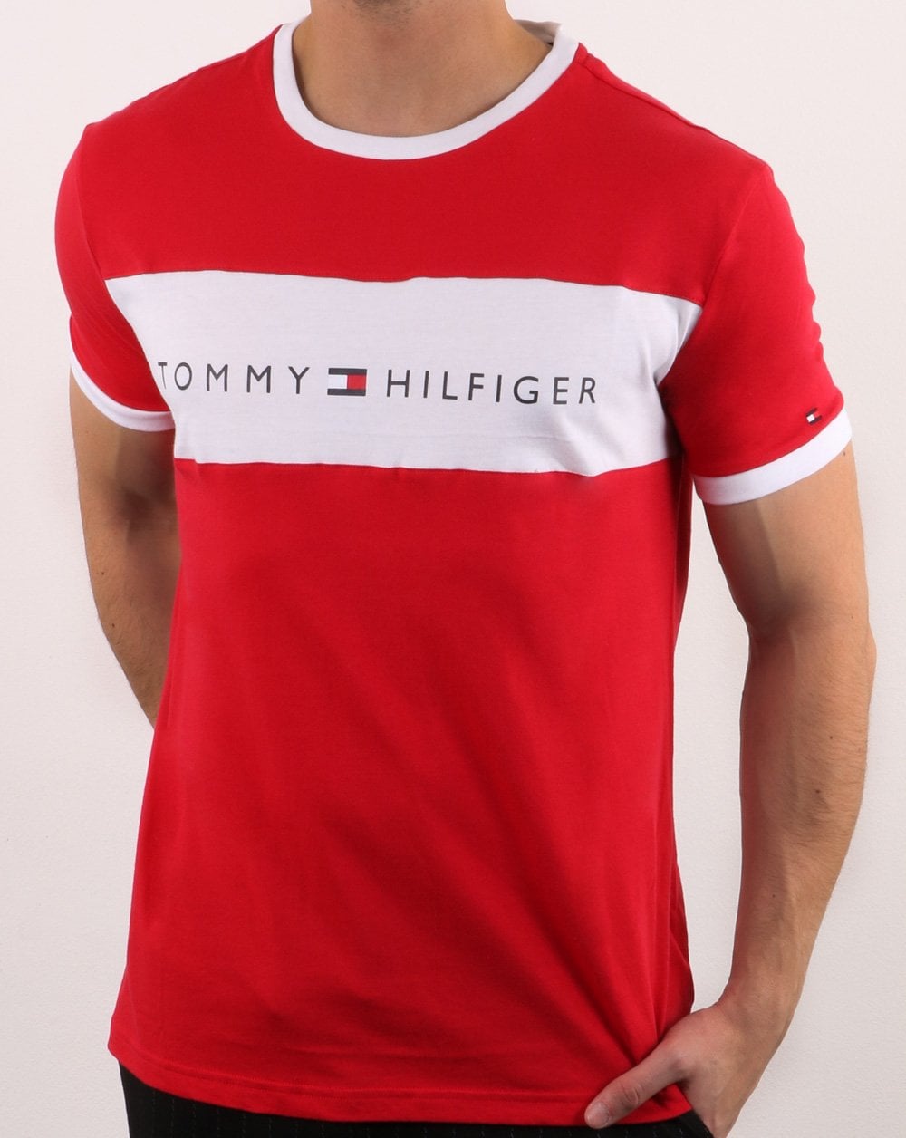 Tommy Hilfiger Logo Flag T-Shirt Rot