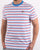 Fila Vintage Striped T Shirt White/Royal/Red