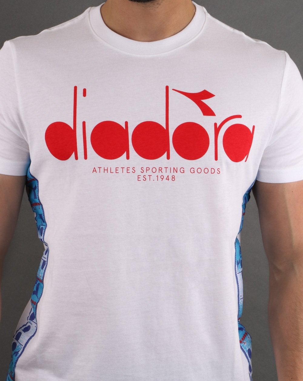 Diadora 5palle Offside T-shirt Super White/carmine Red