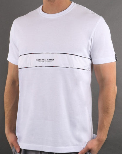 Marshall Artist – Casa – Kariertes T-Shirt in Weiß