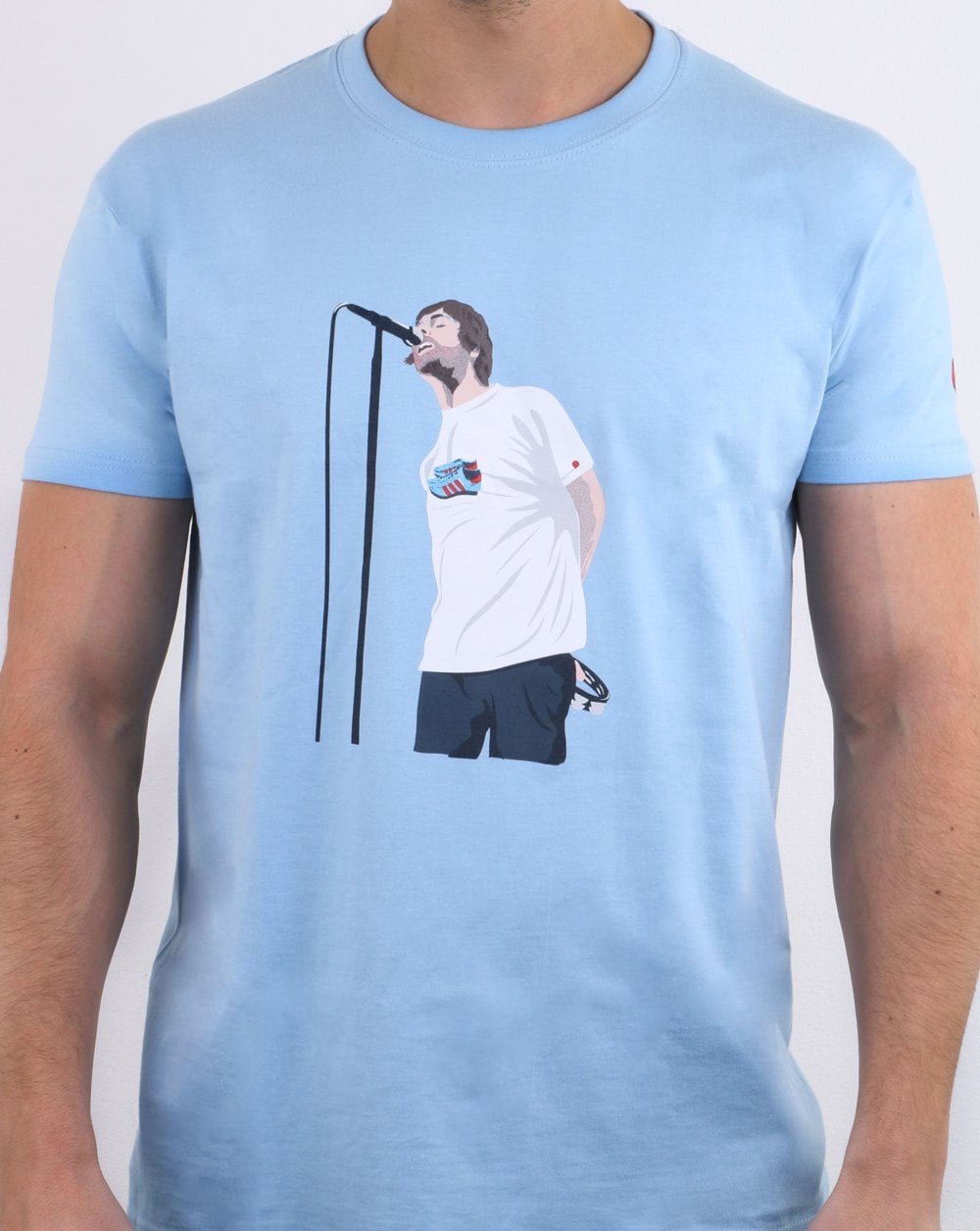 80er Casuals Liam Manchester T-Shirt Himmelblau