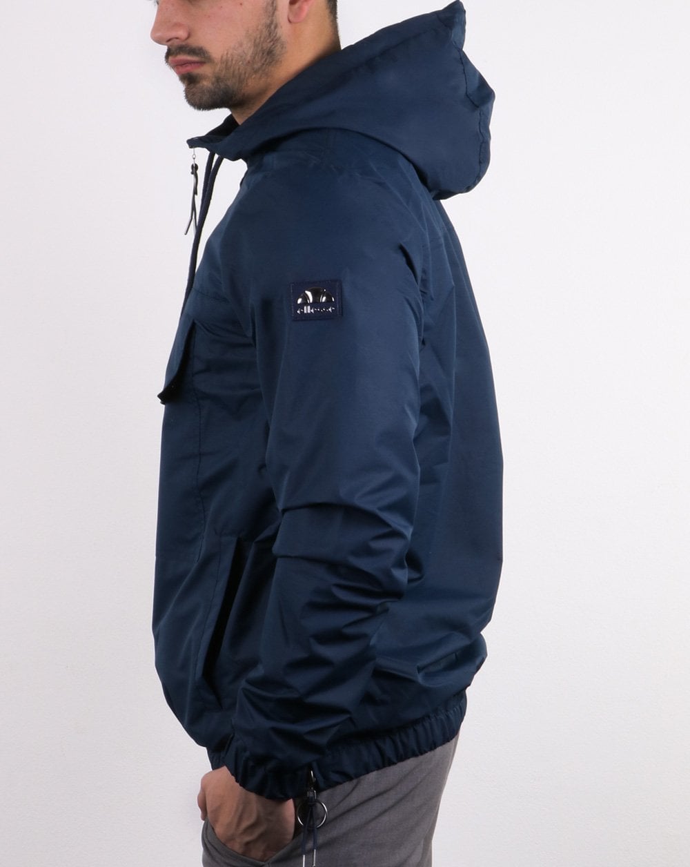 Ellesse Italia Qtr Zip Pouch Jacket Navy