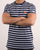 Ellesse Stripe T Shirt Navy