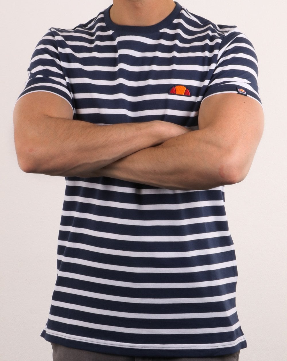 Ellesse Stripe T Shirt Navy