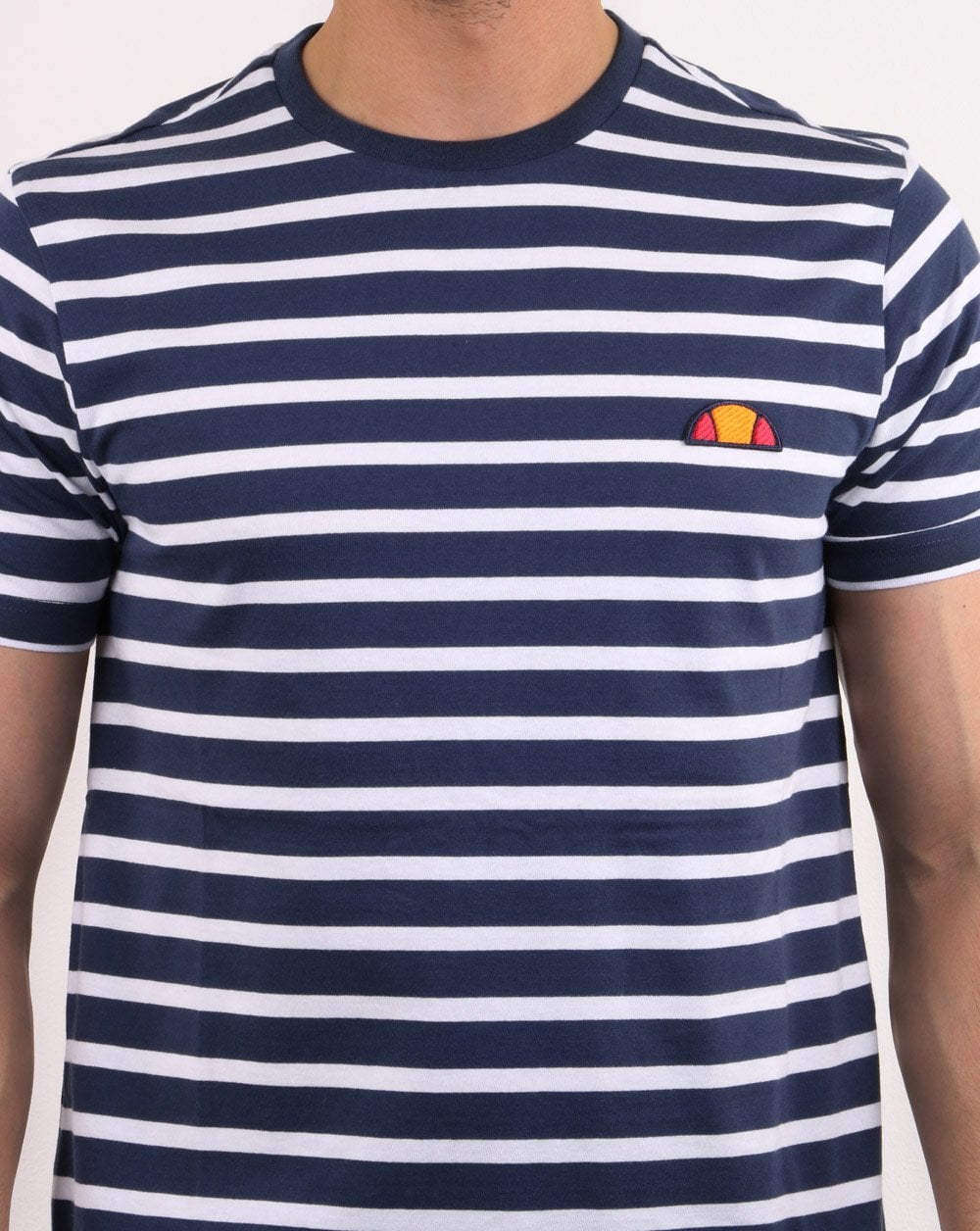 Ellesse – Gestreiftes T-Shirt in Marineblau