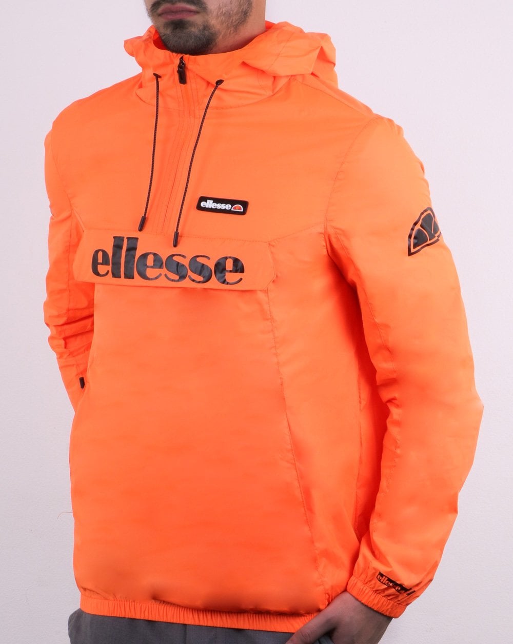 Ellesse Quarter Zip Jacket Brilliant Orange