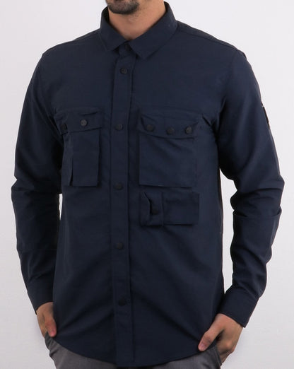 Marshall Artist Wander-Overshirt, Marineblau