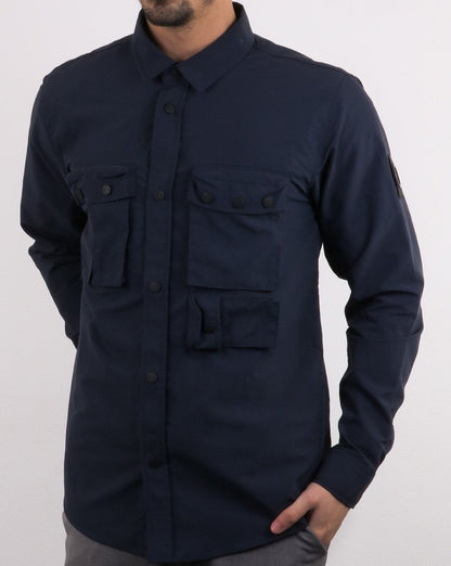 Marshall Artist Wander-Overshirt, Marineblau
