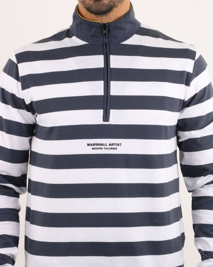 Marshall Artist Boating Stripe Trichterhals Marineblau/Weiß