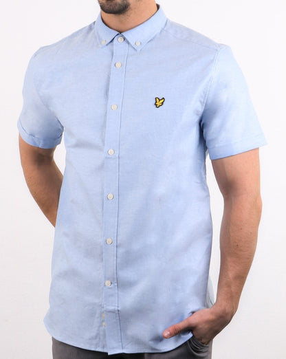 Lyle And Scott – Kurzärmliges Oxford-Hemd „Riviera“ in Hellblau