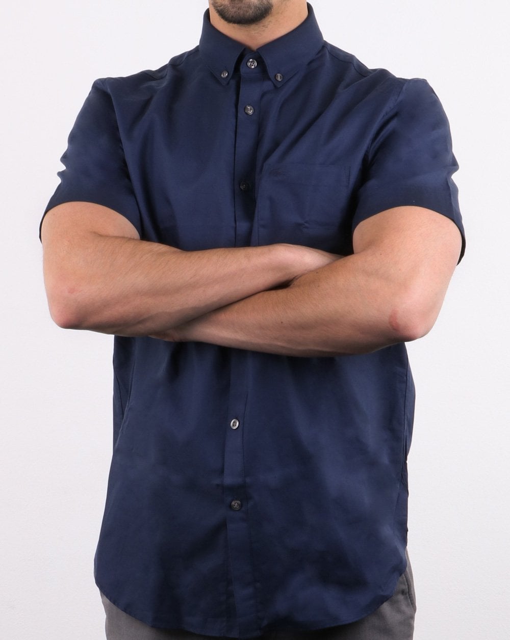 Lacoste Kurzarmhemd Marineblau
