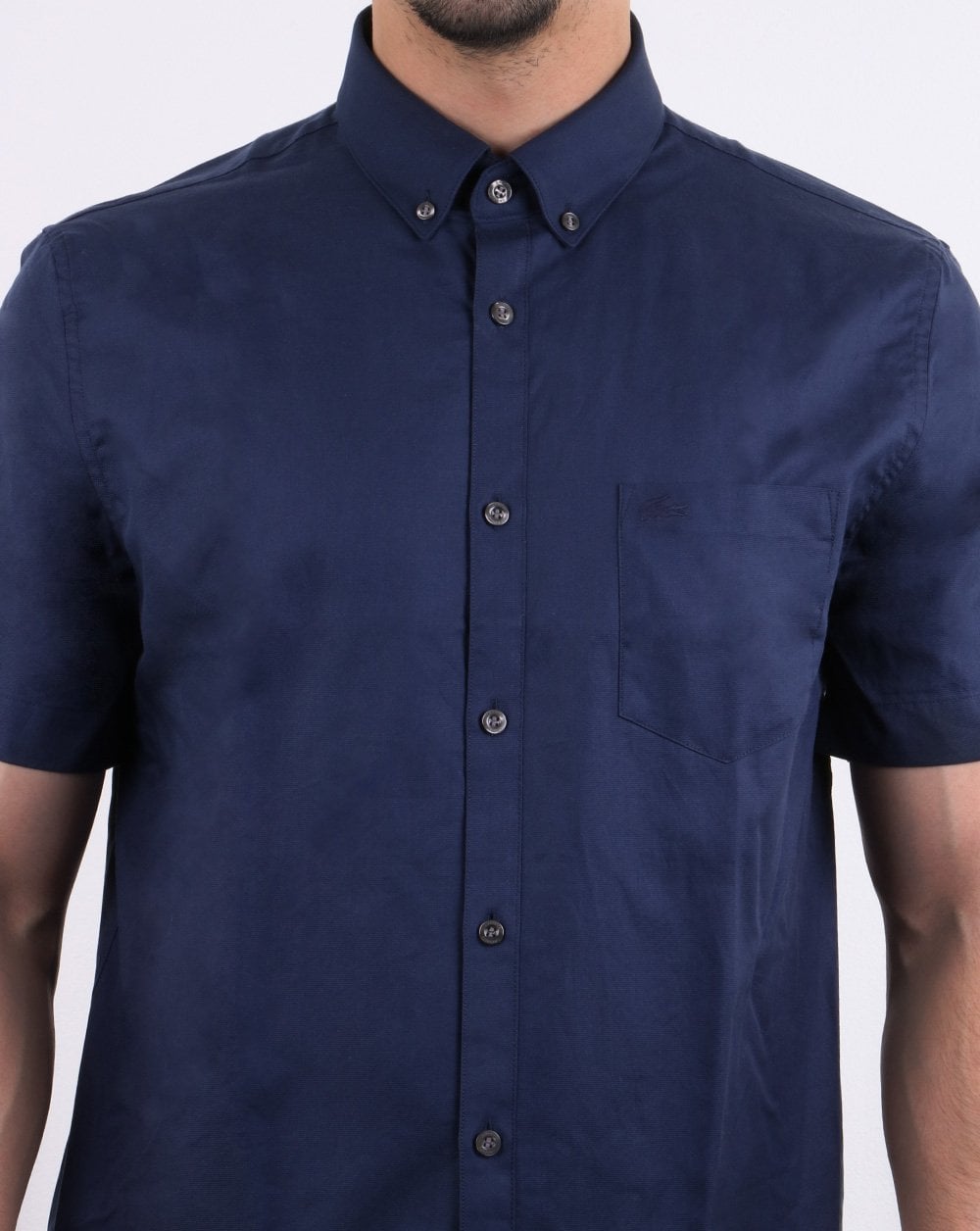 Lacoste Kurzarmhemd Marineblau