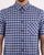 Lacoste Short Sleeve Check Shirt Navy/White