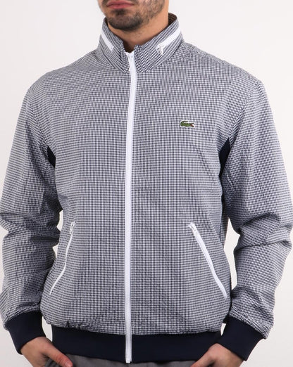 Lacoste Trichterkragenjacke Marineblau/Weiß
