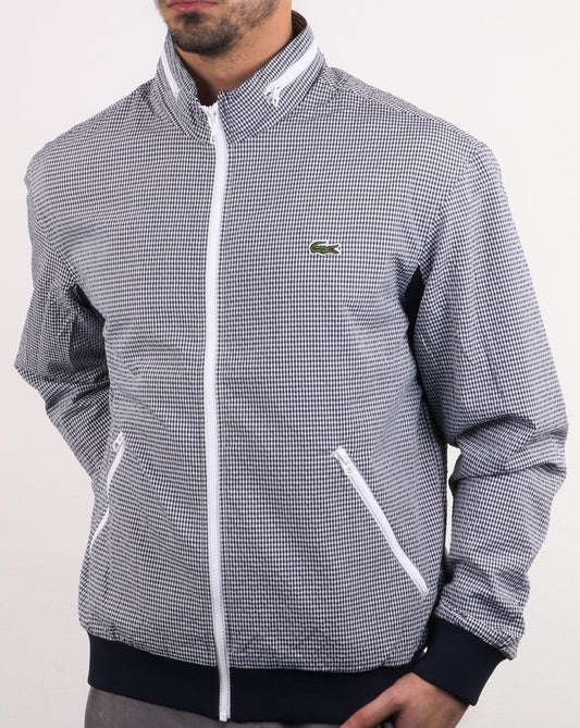 Lacoste Lacoste Trichterkragenjacke Marineblau/Weiß
