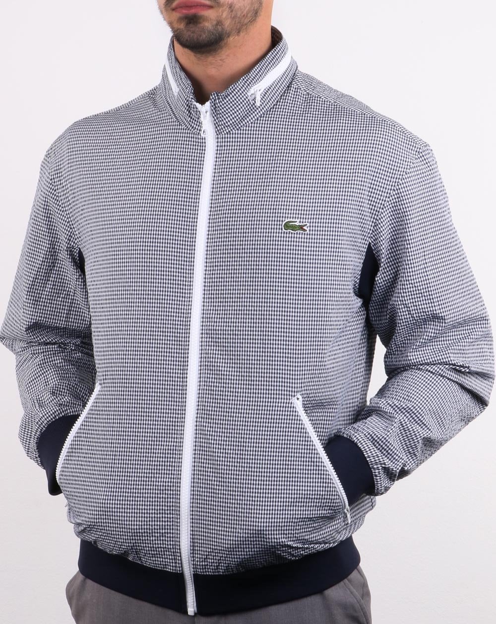Lacoste Funnel Neck Jacket Navy/white