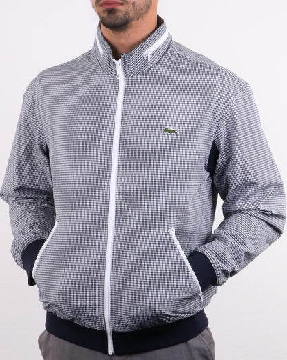 Lacoste Trichterkragenjacke Marineblau/Weiß