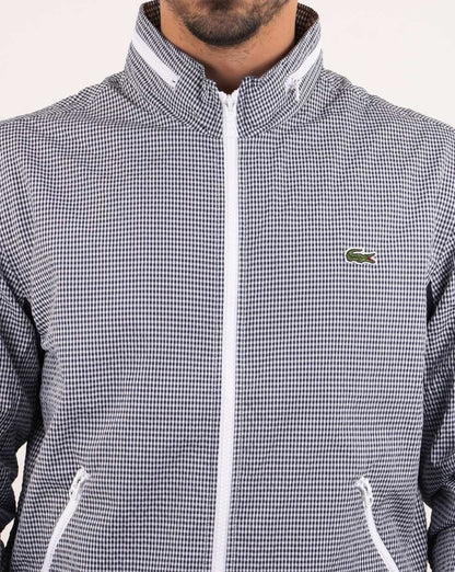 Lacoste Trichterkragenjacke Marineblau/Weiß