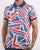 Pretty Green Union Jack Printed Polo Shirt Blue