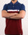 Pretty Green Front Colour Block Polo Shirt Burgundy