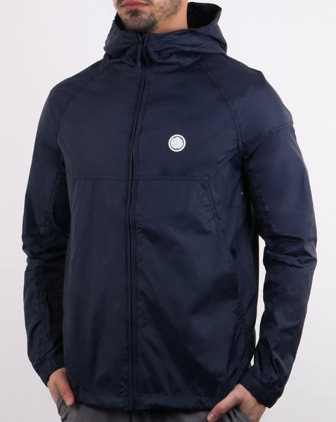 Pretty Green Lightweight Zip Up Hooded Jacket Navy