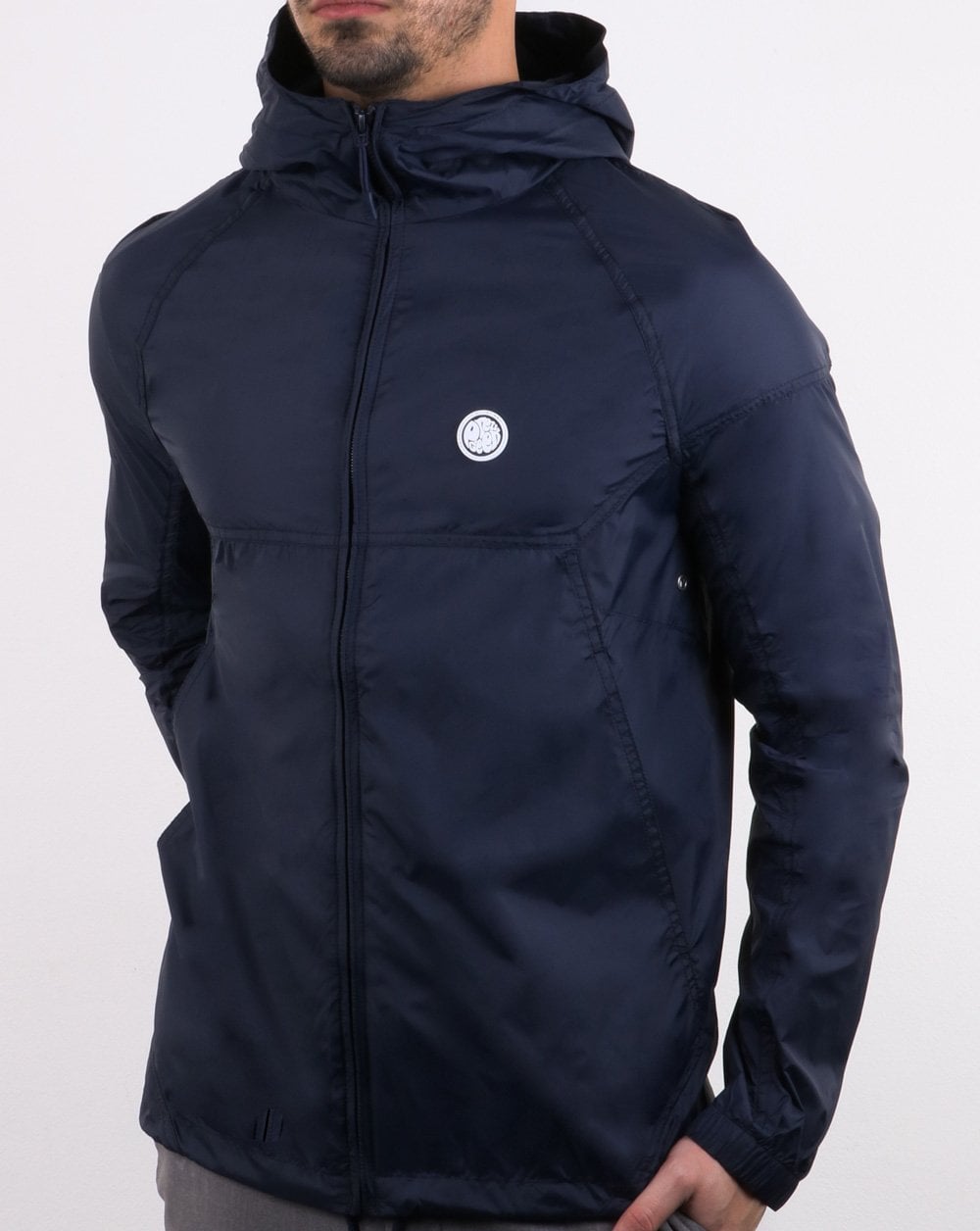 Pretty Green – Leichte Kapuzenjacke mit Reißverschluss, Marineblau