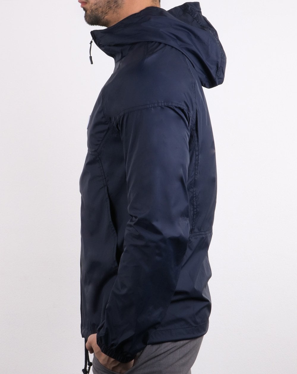 Pretty Green – Leichte Kapuzenjacke mit Reißverschluss, Marineblau