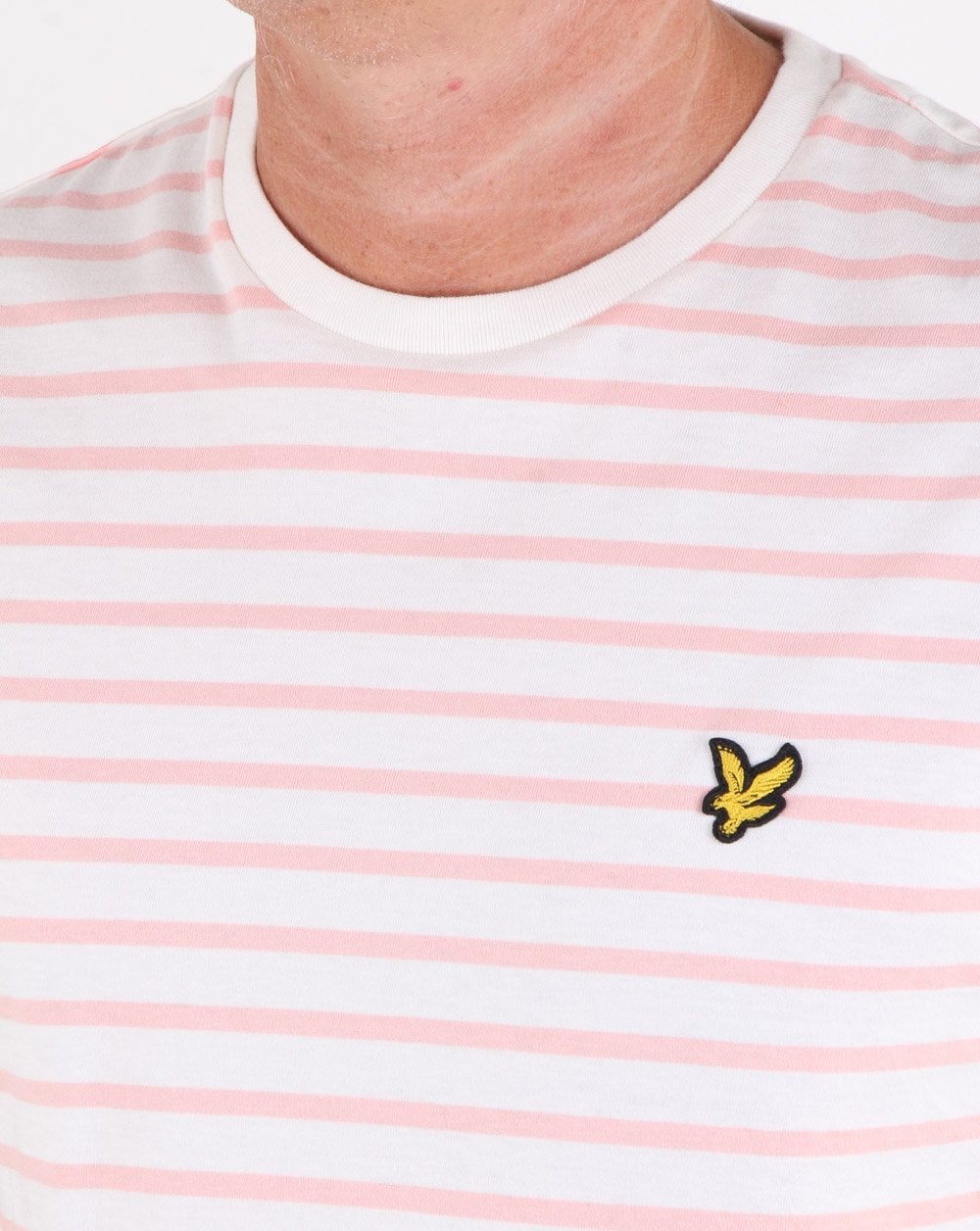 Lyle And Scott Breton Stripe T-shirt White/Pink