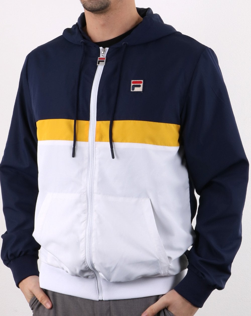 Fila Vintage Ambrose Jacke Marineblau/Weiß/Gold