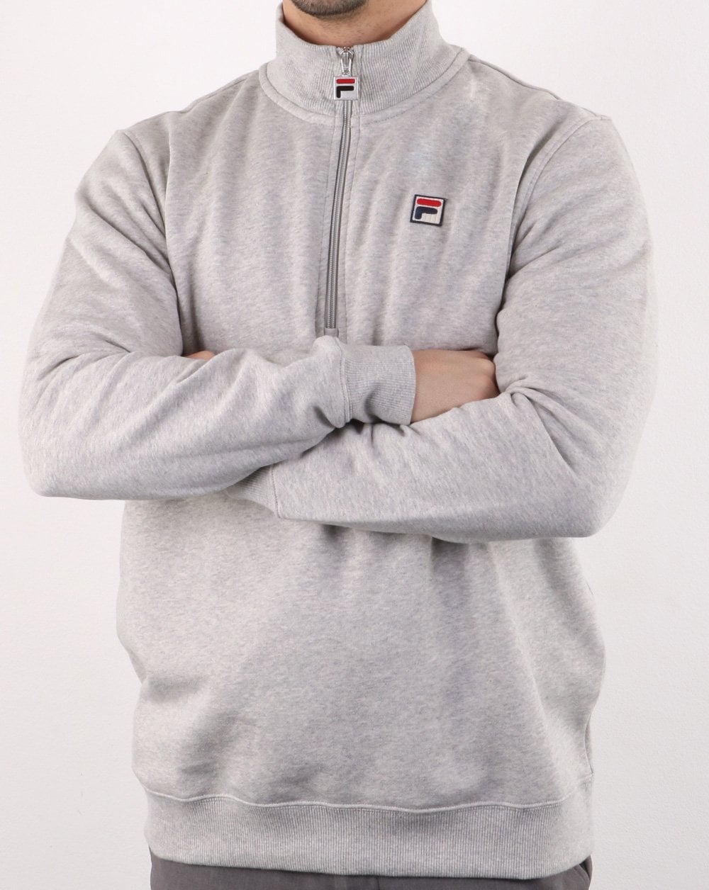 Fila Vintage Palermo Zip Sweat Light Grey Marl